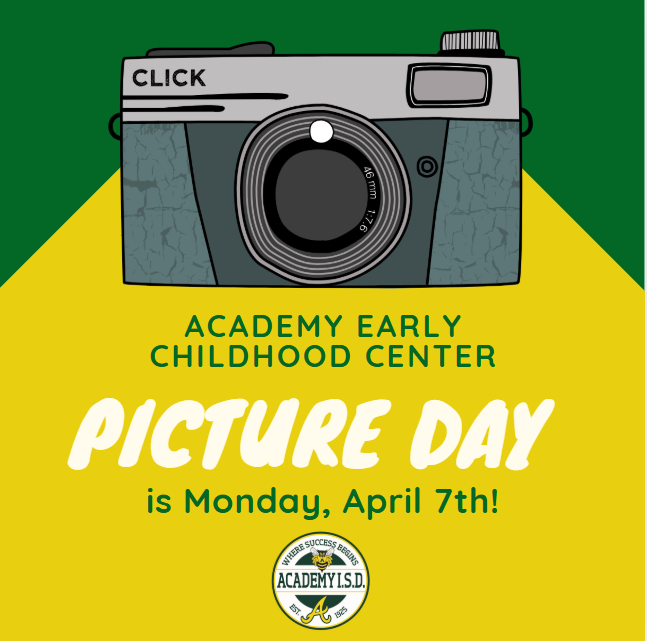 ECC picture day is Monday, April 7th!